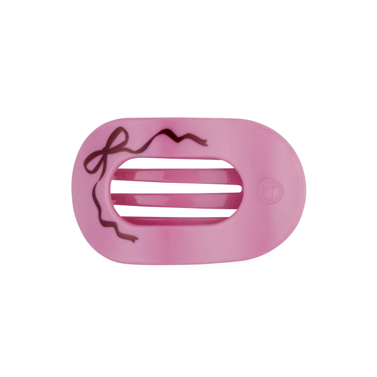 Just Add a Bow Flat Round Hair Clip