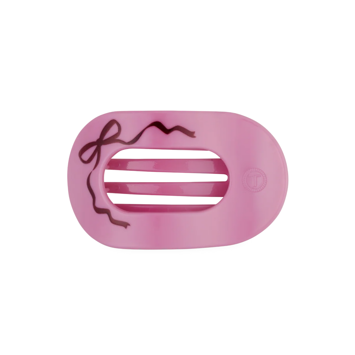 Just Add a Bow Flat Round Hair Clip