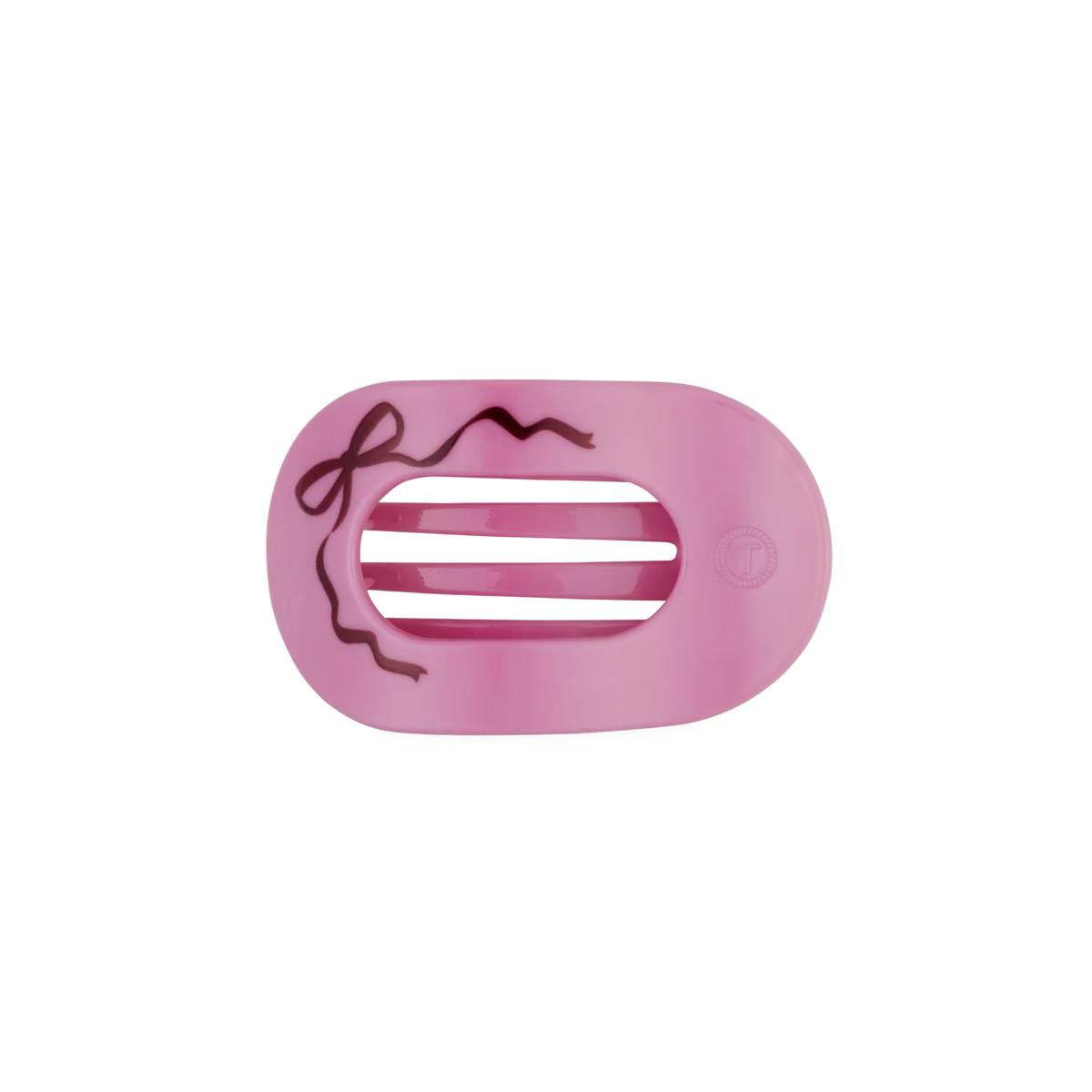 Just Add a Bow Flat Round Hair Clip