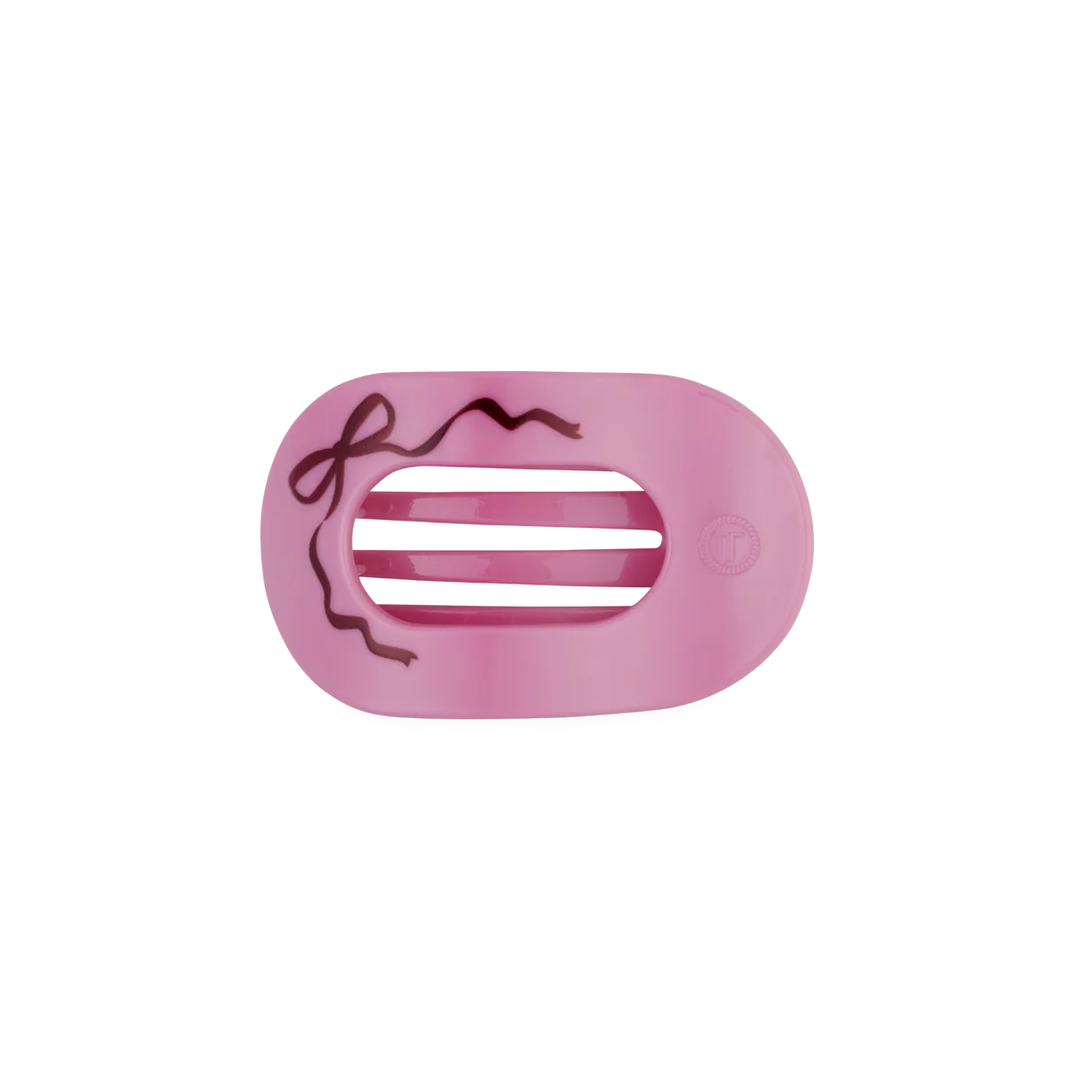 Just Add a Bow Flat Round Hair Clip