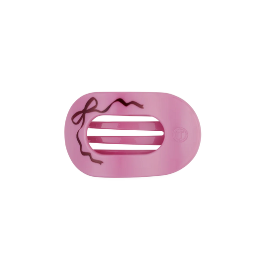 Just Add a Bow Flat Round Hair Clip