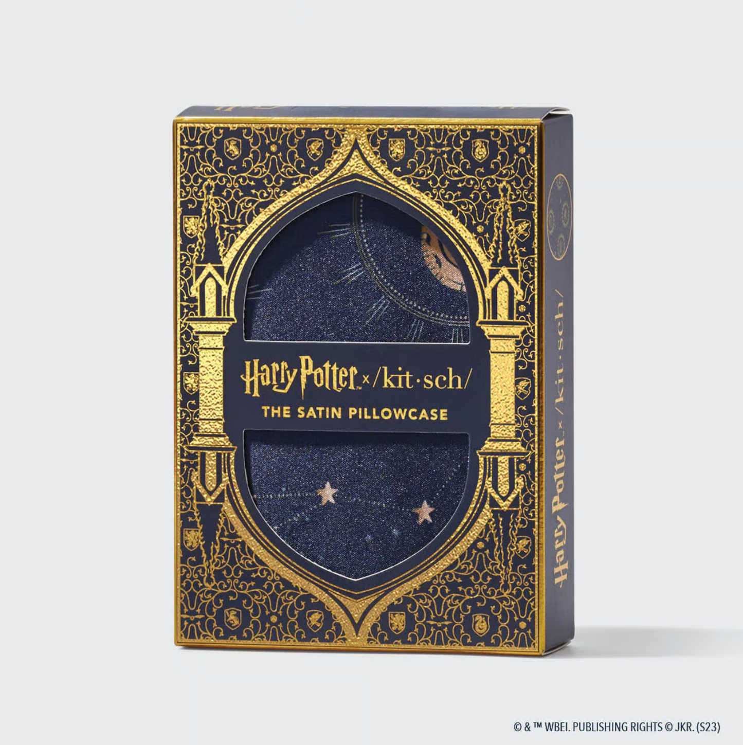 Harry Potter x Kitsch Satin Pillowcase - Midnight at Hogwarts