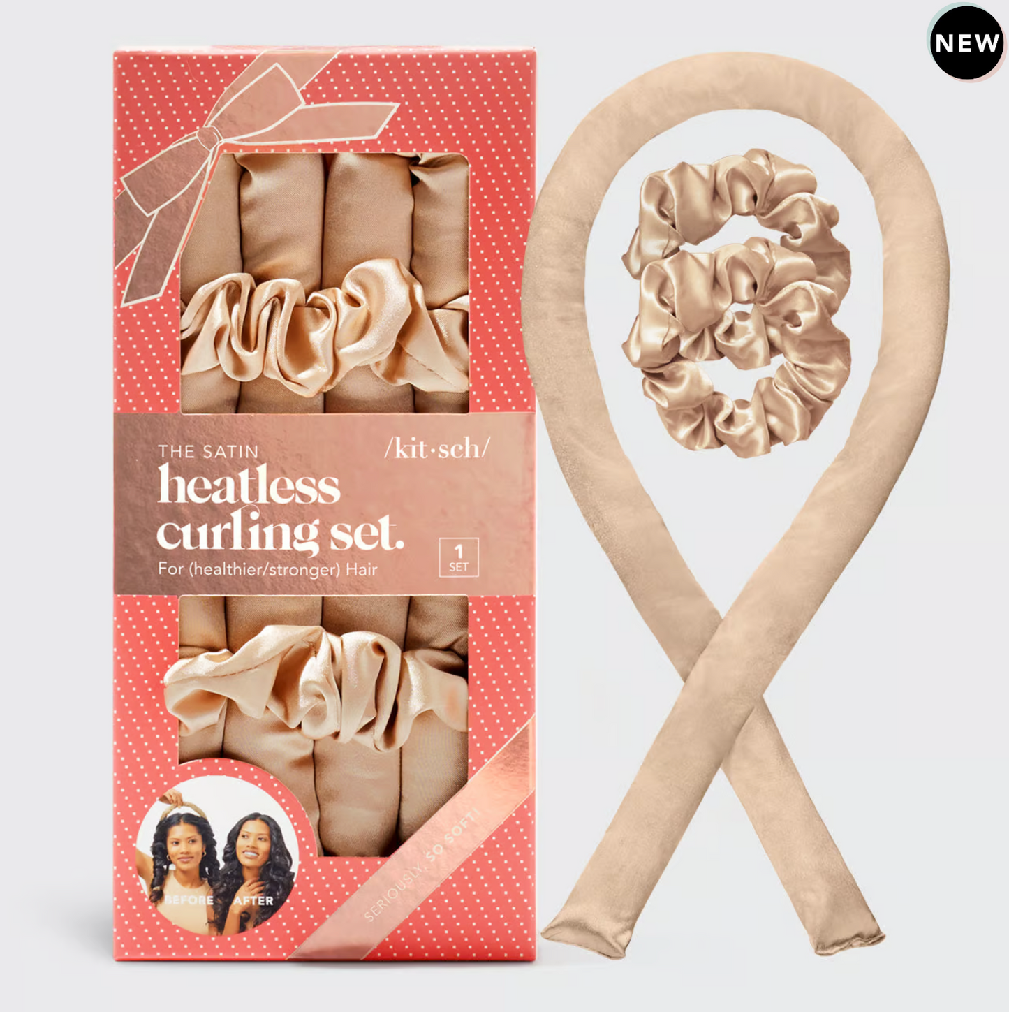Holiday Satin Heatless Curling Set - Champagne