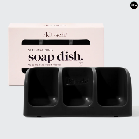 Self-Draining Soap Dish - Black