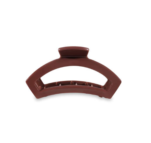 Large Open Hair Clip in Nutmeg