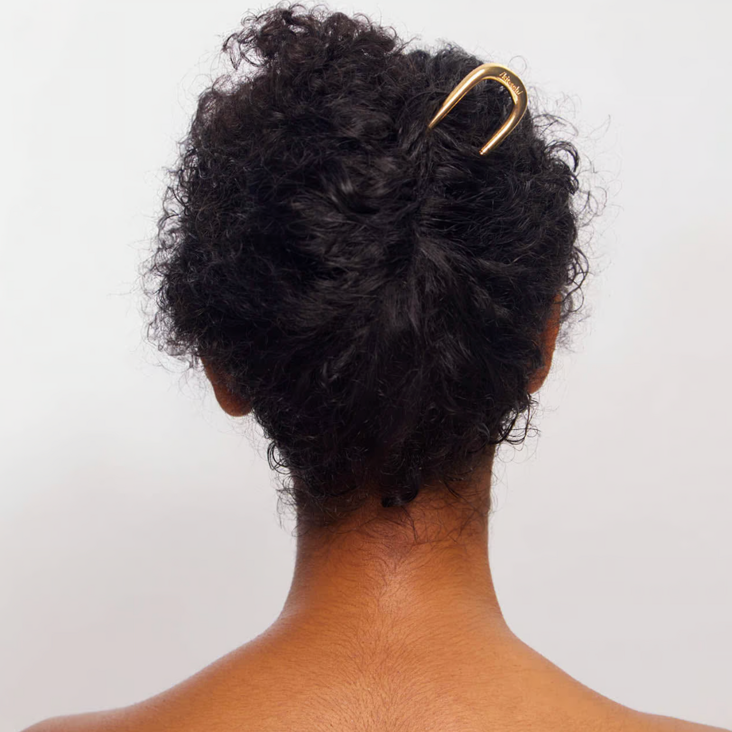 Metal Enamel French Hair Pin - Gold