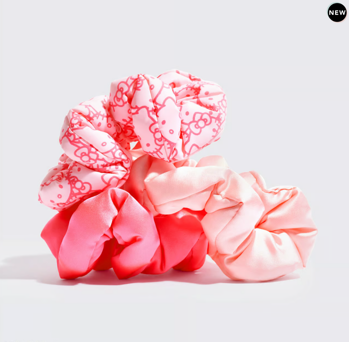 Hello Kitty x Kitsch Recycled Fabric Puffy Scrunchies 3pc Set