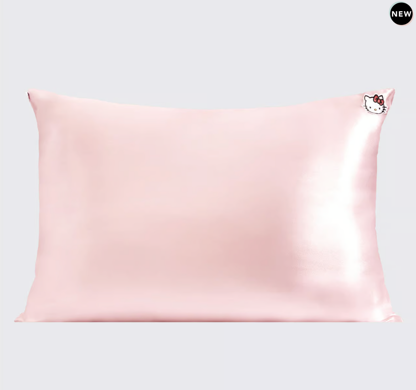 Hello Kitty x Kitsch Satin Pillowcase - Solid Pink Hello Kitty Face (two sizes)