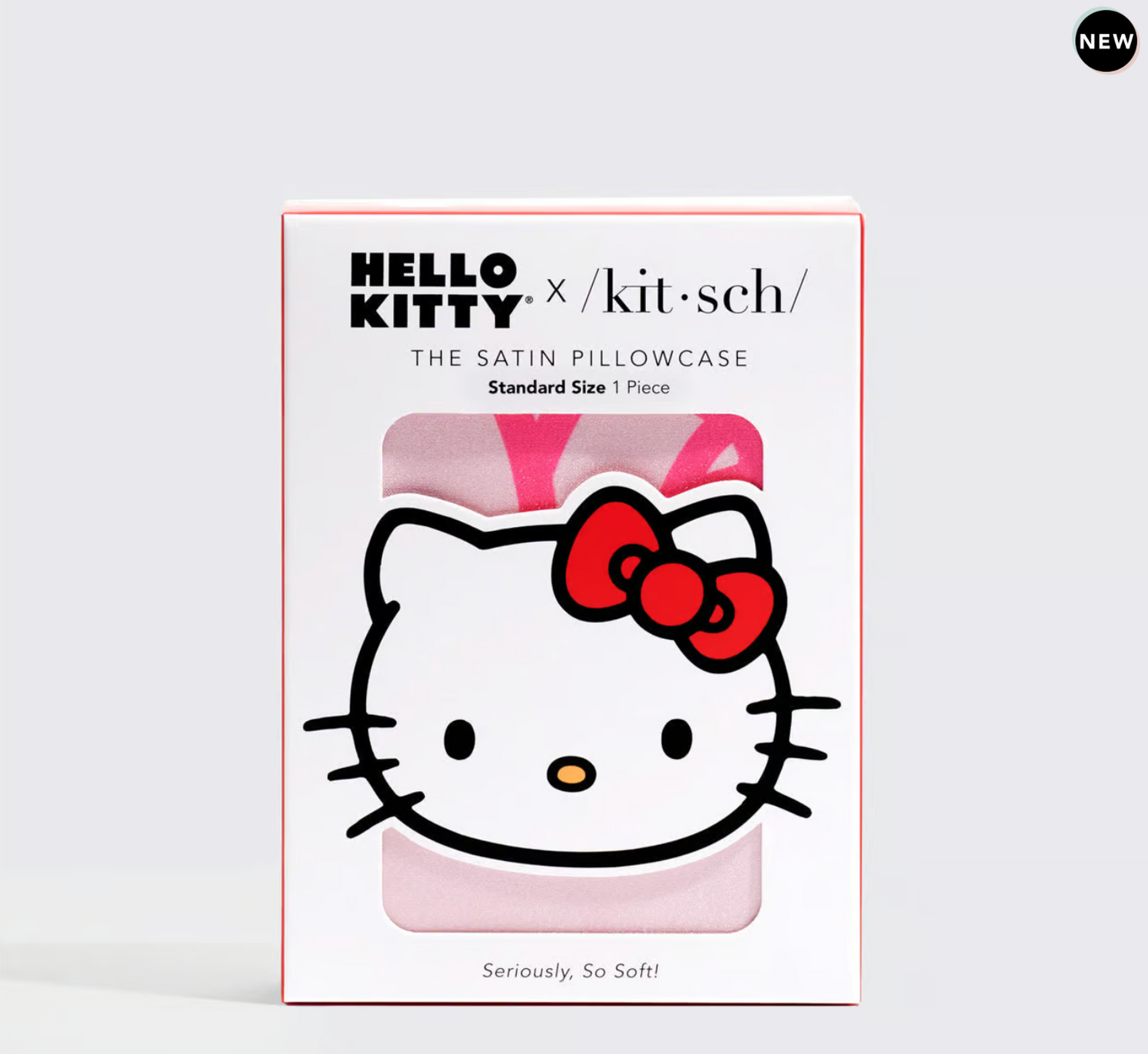 Hello Kitty x Kitsch Satin Pillowcase - Pink Hello Kitty Faces