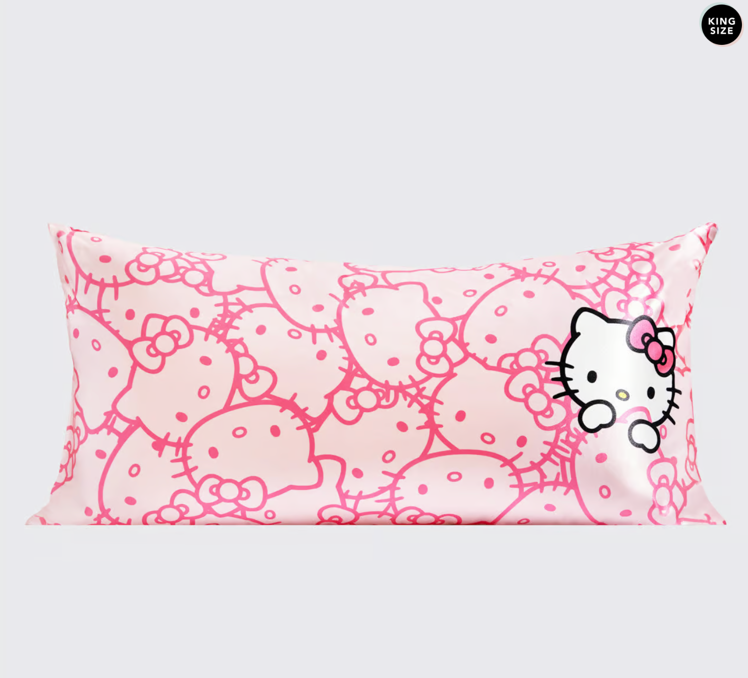 Hello Kitty x Kitsch Satin Pillowcase - Pink Hello Kitty Faces