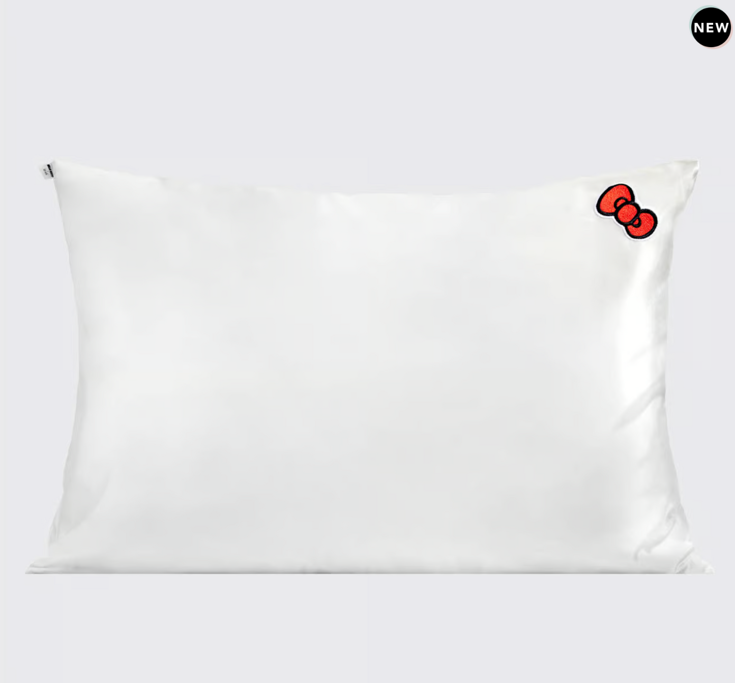 Hello Kitty x Kitsch Pillowcase King - Solid Ivory Hello Kitty Bow