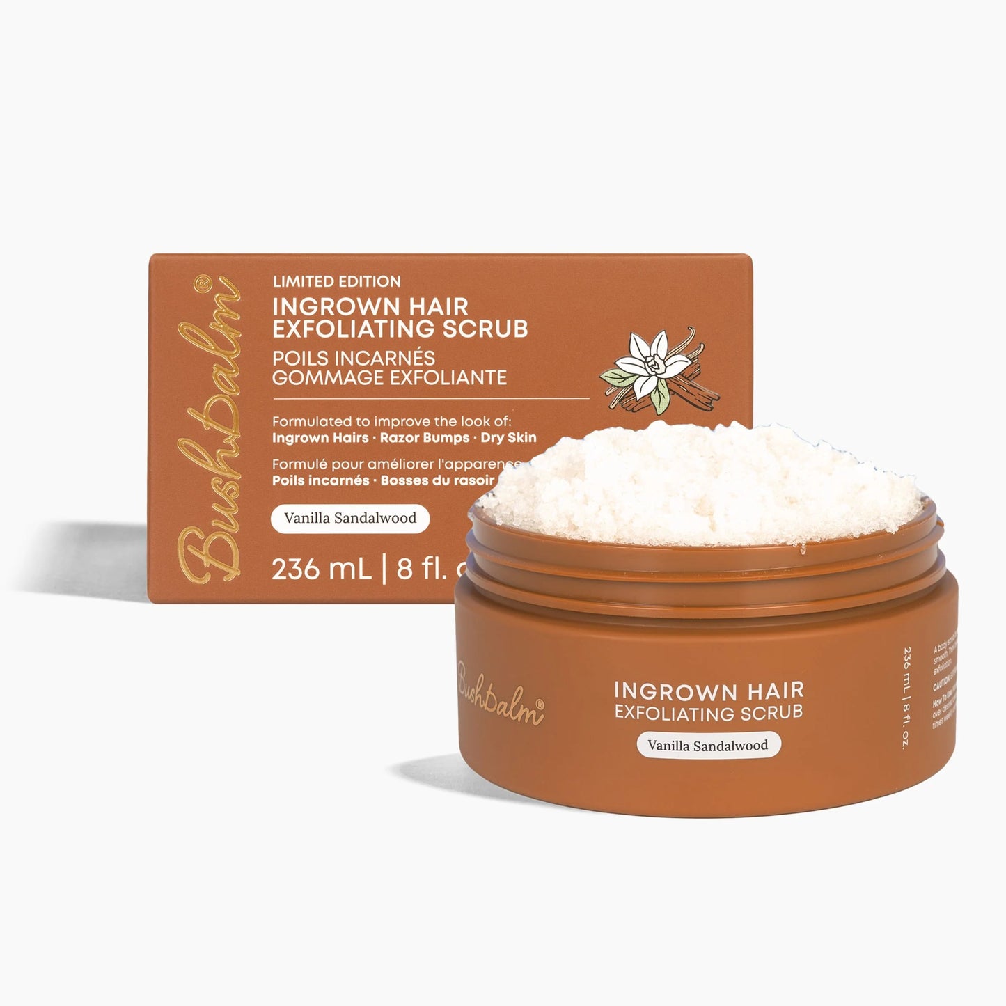 Vanilla Sandalwood Ingrown Hair Exfoliating Body Scrub