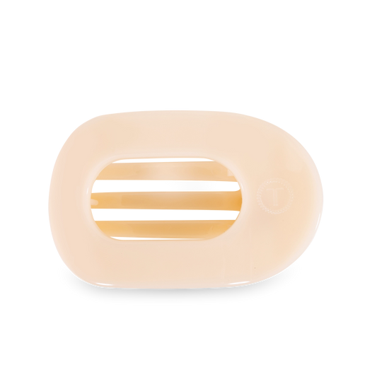 Almond Beige Flat Round Clip (3 sizes)