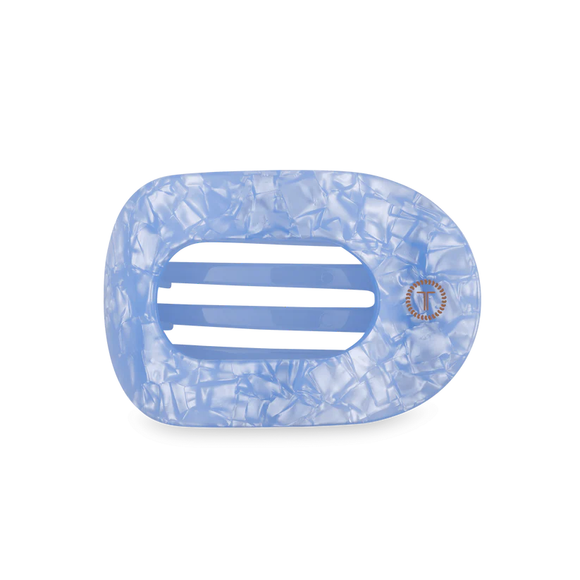 Blue Lagoon Flat Round Hair Clip