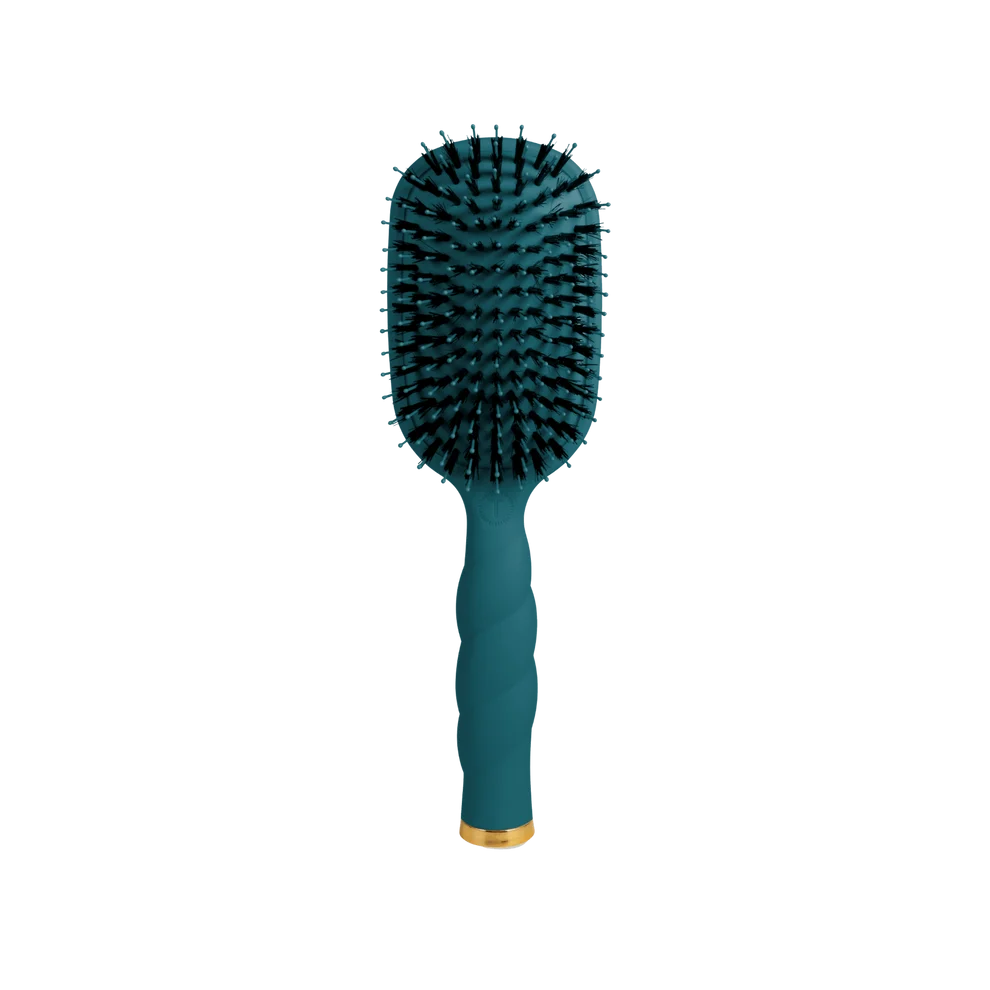 Boar Bristle Hair Brush - Teal With It - Full Size