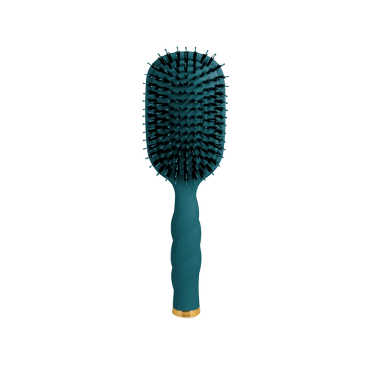Boar Bristle Hair Brush - Teal With It - Full Size