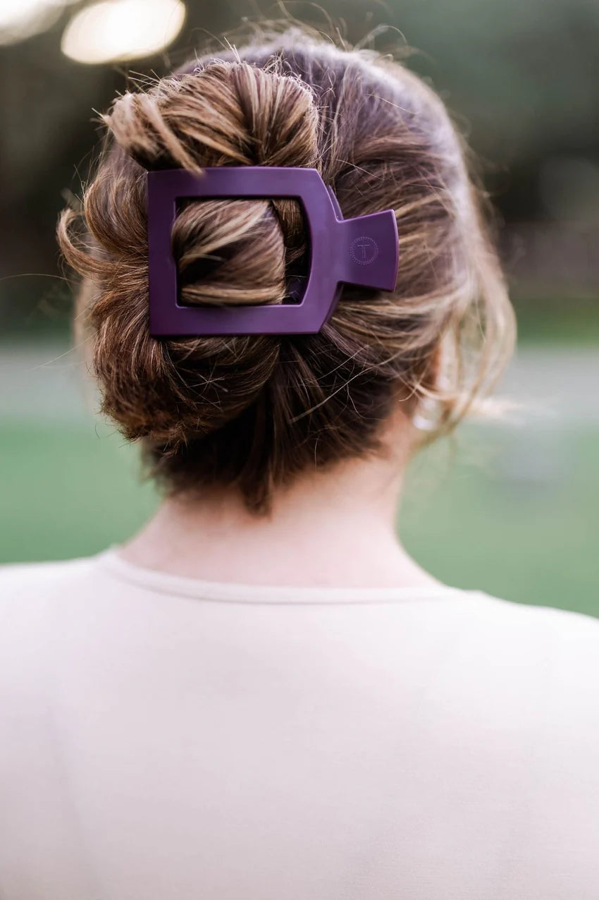 Burgundy Bliss Flat Square Hair Clip