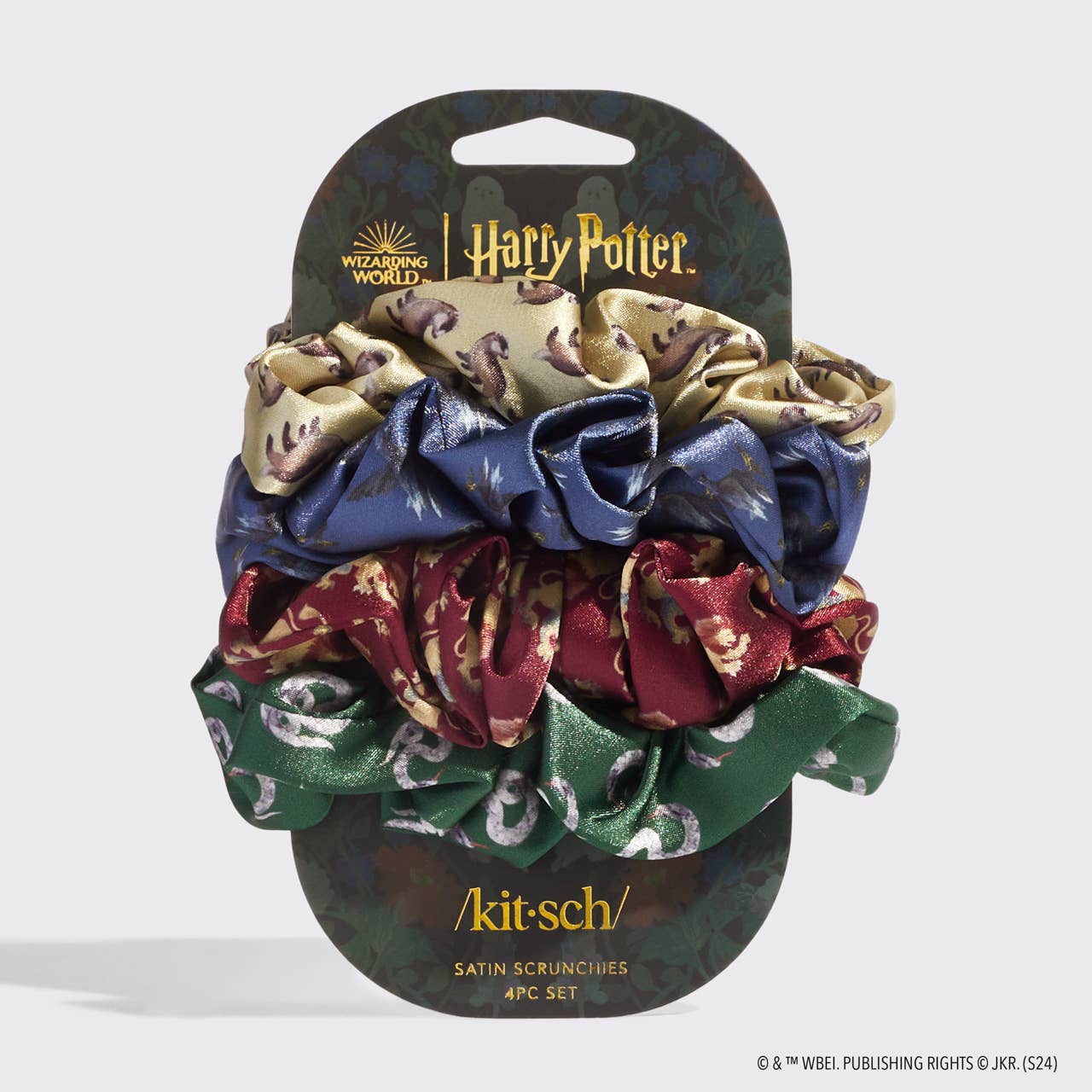 Harry Potter x Kitsch Satin Sleep Scrunchies 4pc Set