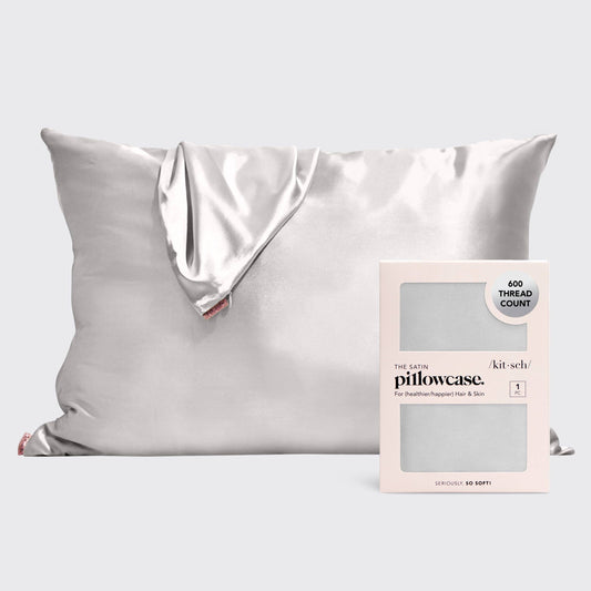 Satin Pillowcase -  Silver