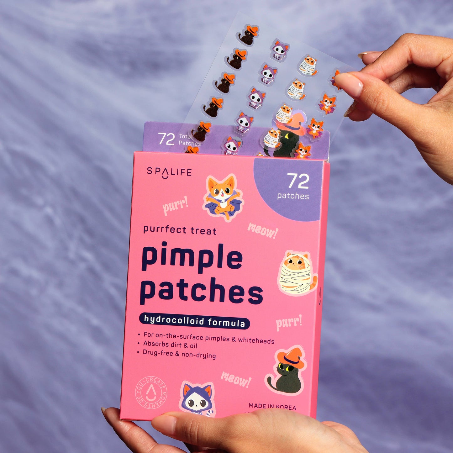Purrrfect-Treat Hydrocolloid Halloween Pimple Patches