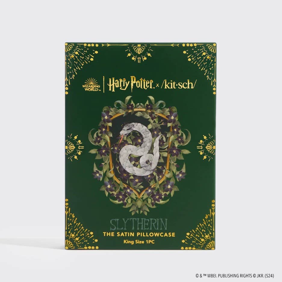 Harry Potter x Kitsch Satin Pillowcase King - Slytherin