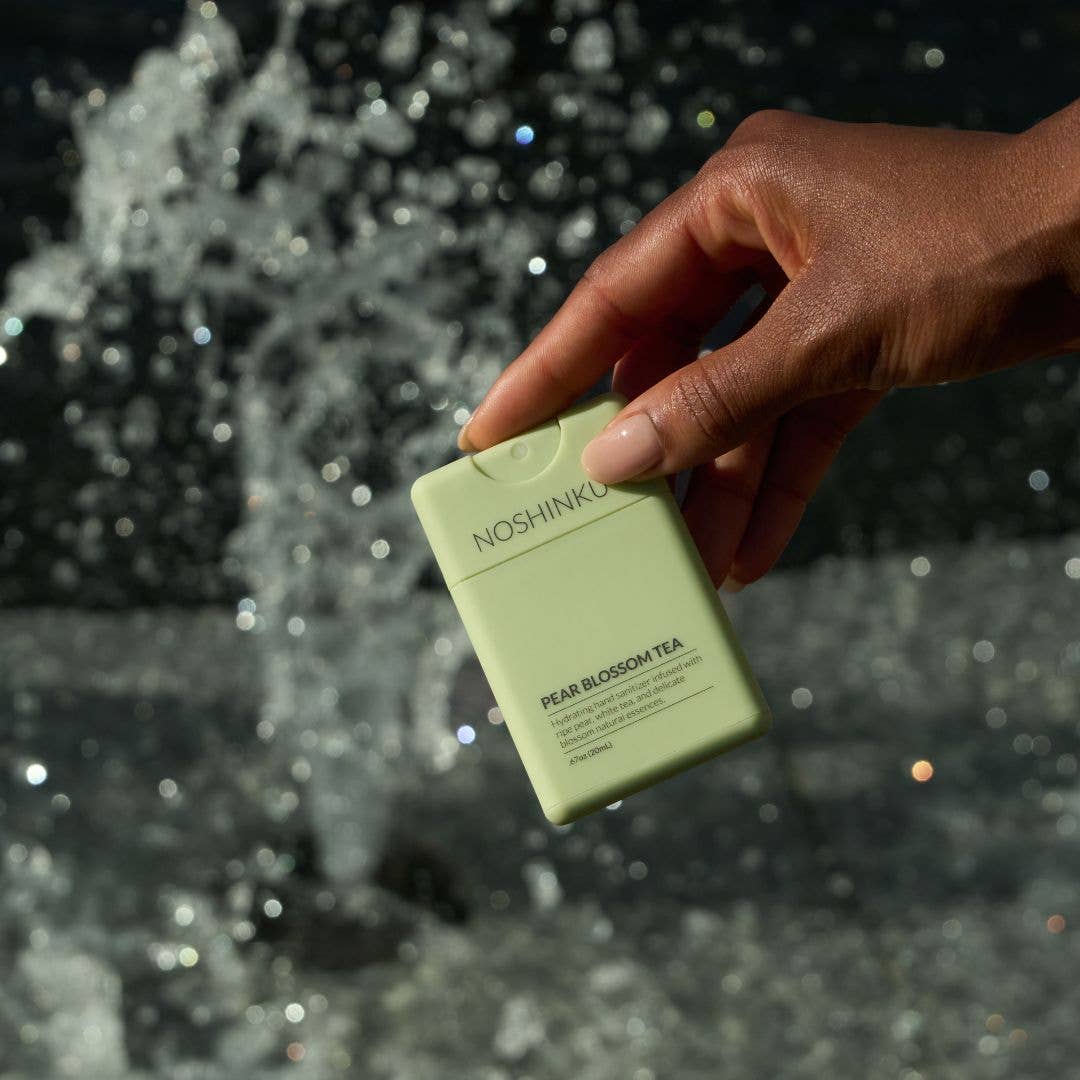 Refillable Pear Blossom Tea Hydrating Pocket Hand Sanitizer