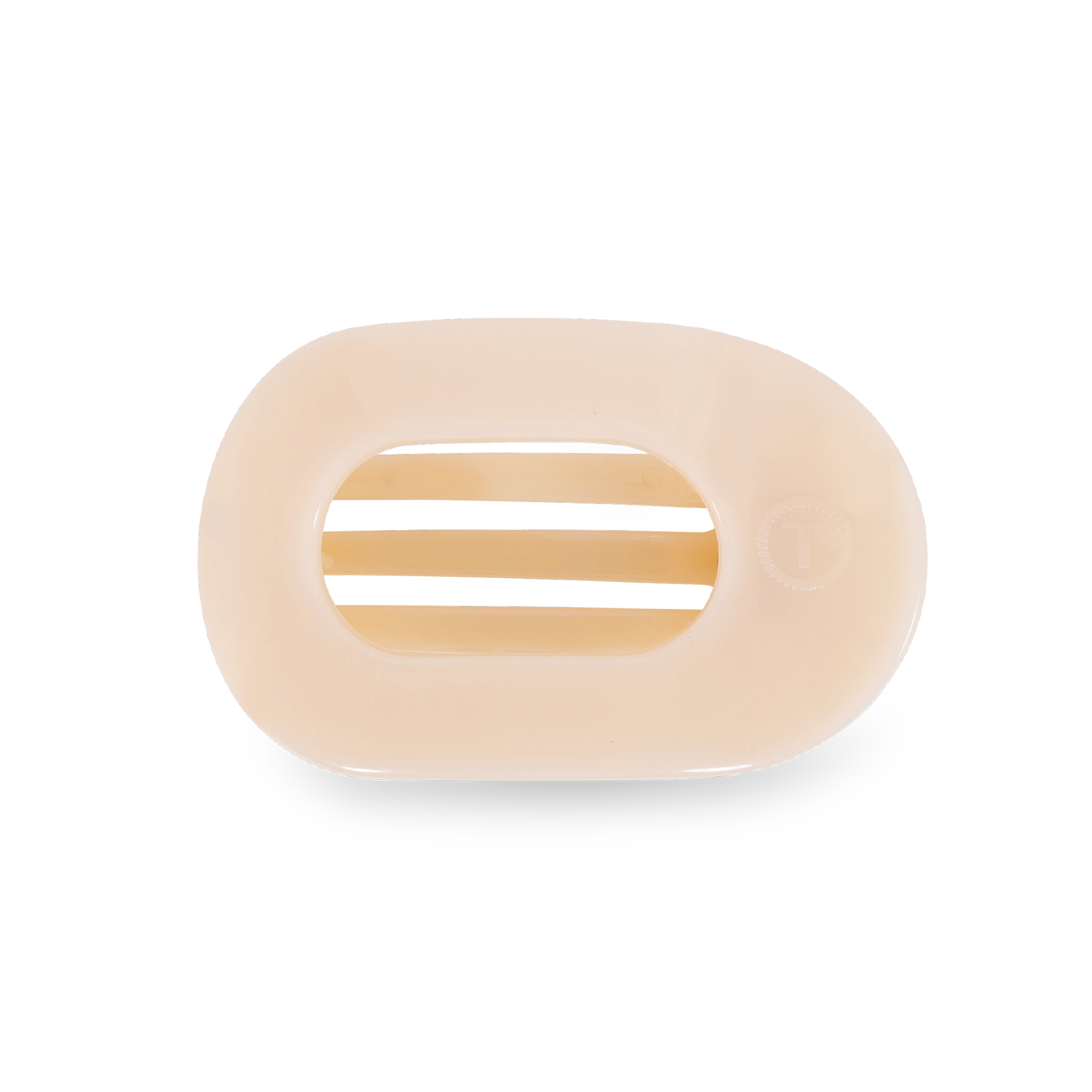 Almond Beige Flat Round Clip (3 sizes)