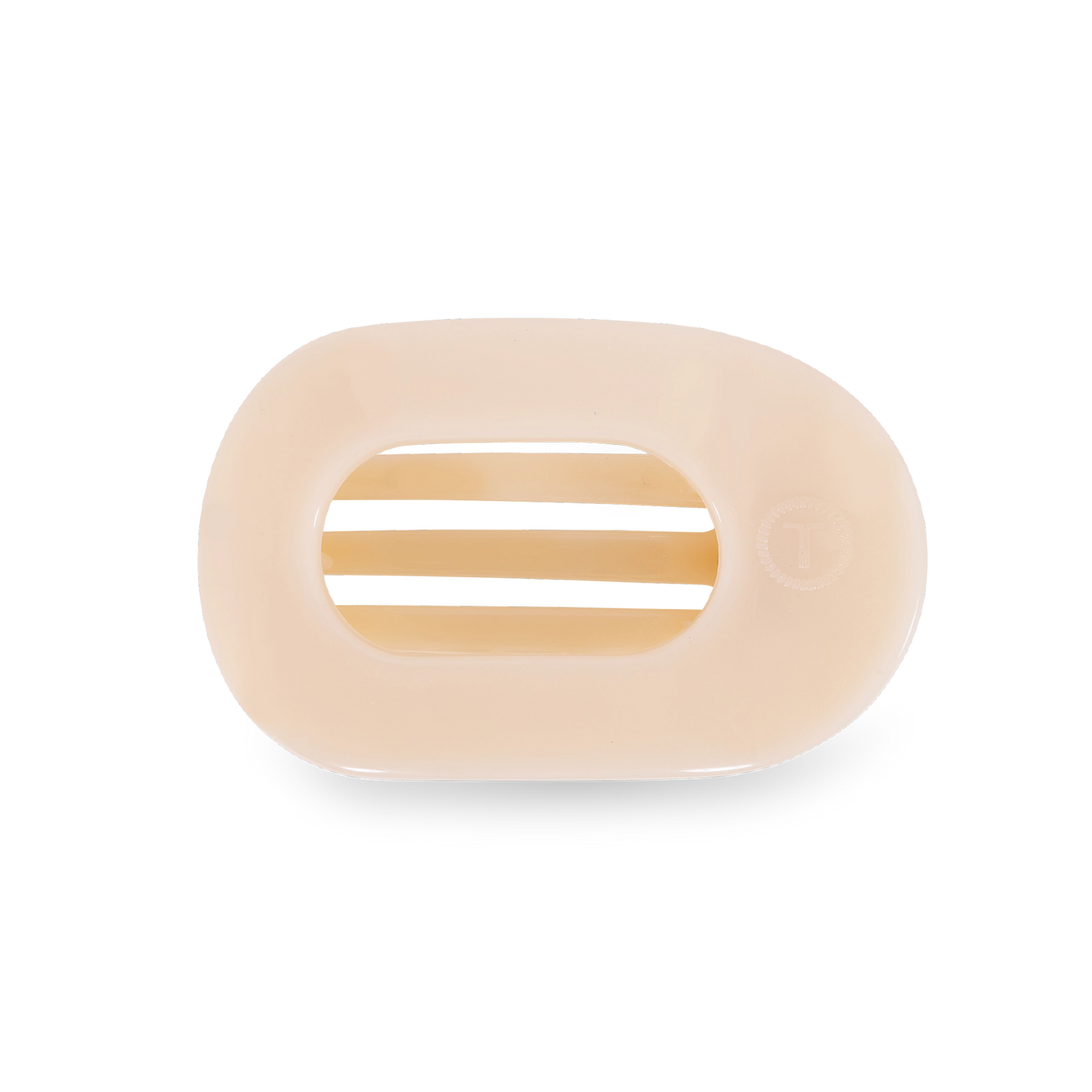 Almond Beige Flat Round Clip (3 sizes)