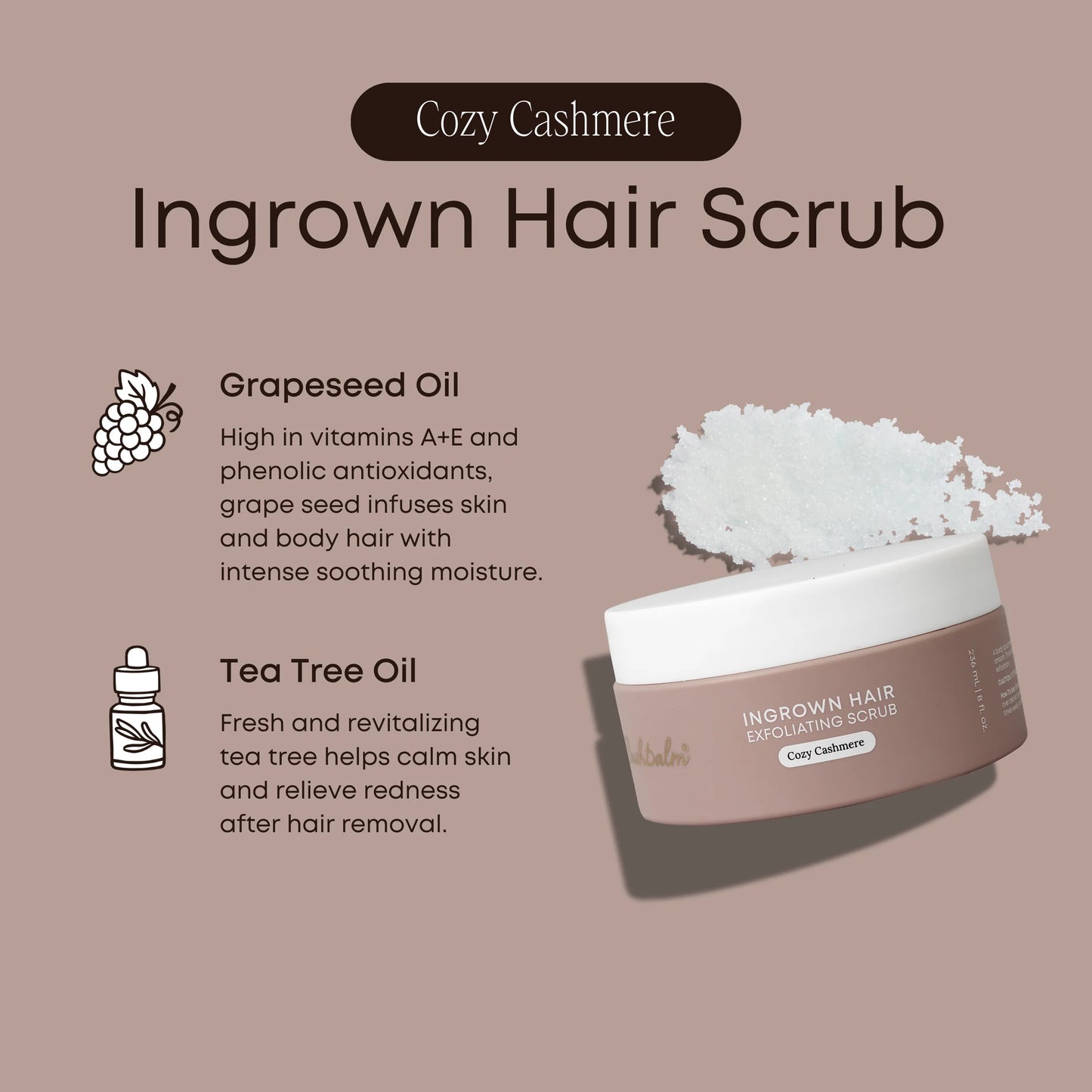 Cozy Cashmere Ingrown Hair Exfoliating Body Scrub