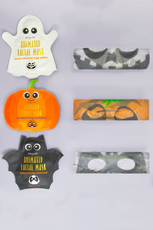 Halloween Skincare Sheet Mask Pumpkin, Ghost, Bat
