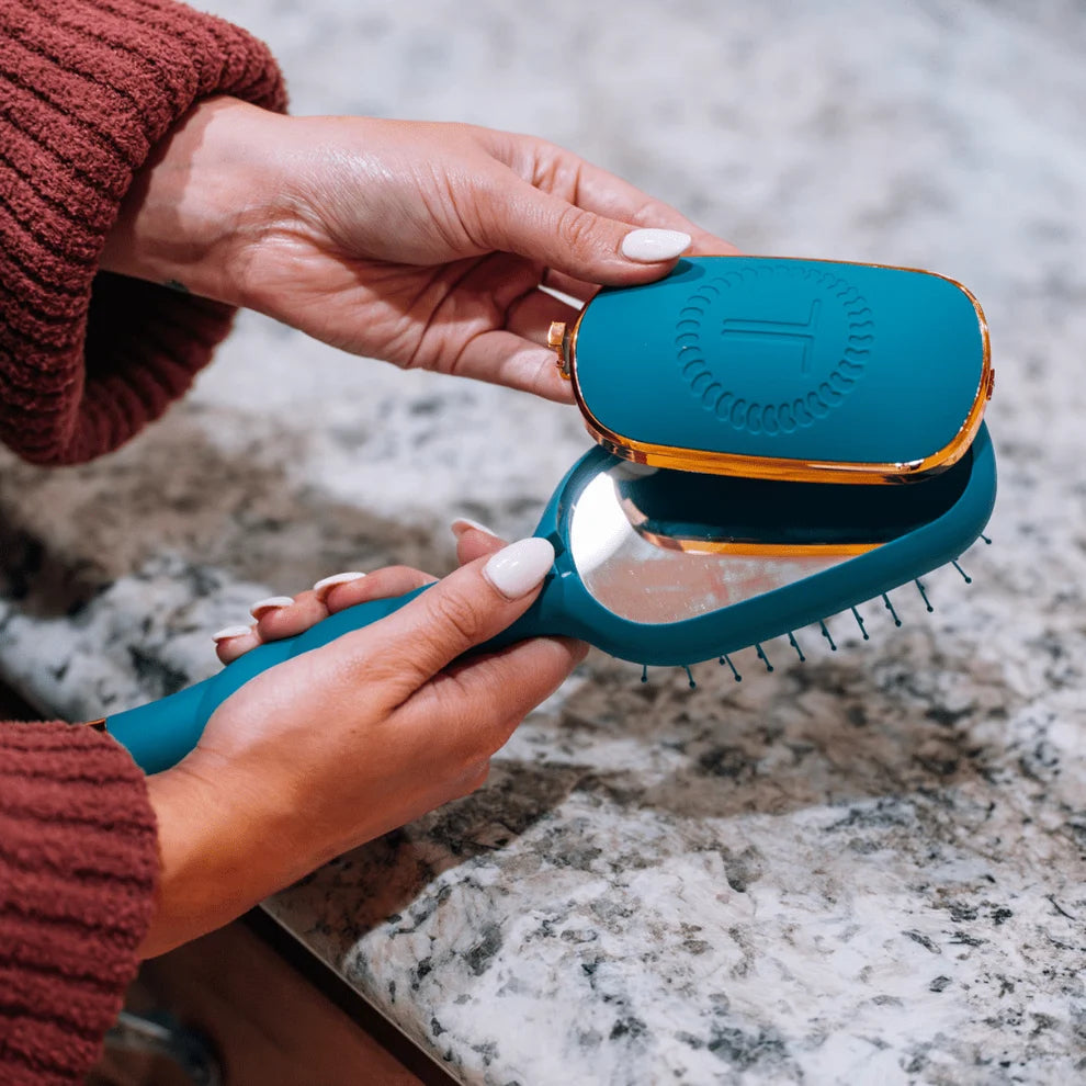Detangler Hair Brush for Medium Hair - Teal With It - Full Size