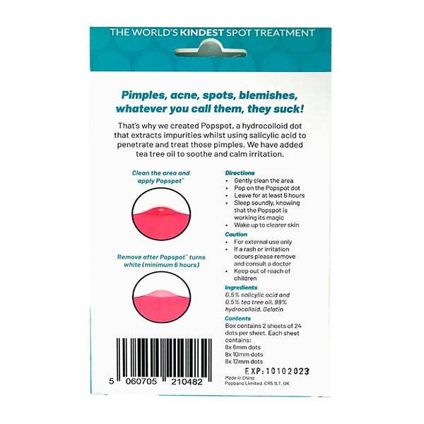 Popspot Spot Treatment Acne & Pimple Remover Dot (48 Pack)