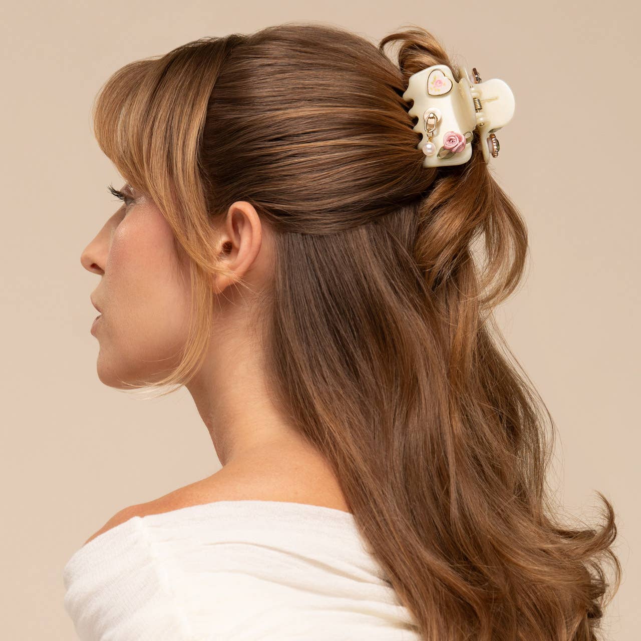 KitschPop™️ Cloud Clip 7pc Set Vintage - Pearlized Cream