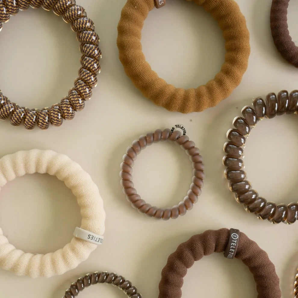 Espresso Yourself Nylon Hair Ties (two sizes)