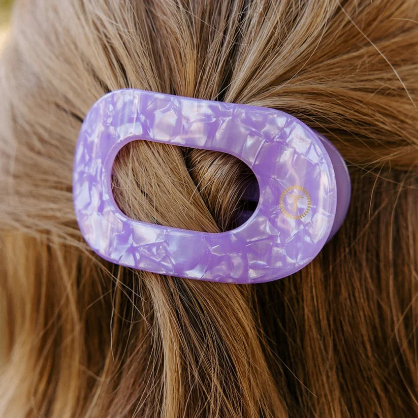 Lavender Mist Flat Round Hair Clip