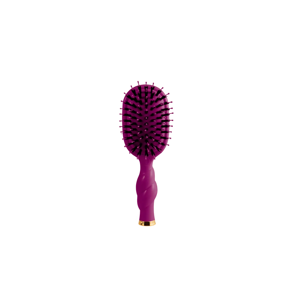 Mini Boar Bristle Hair Brush - Mulberry - Mini