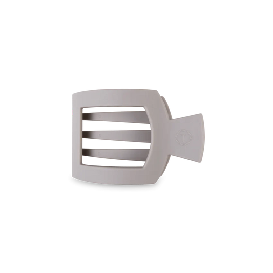 Silver Flames Flat Square Hair Clip