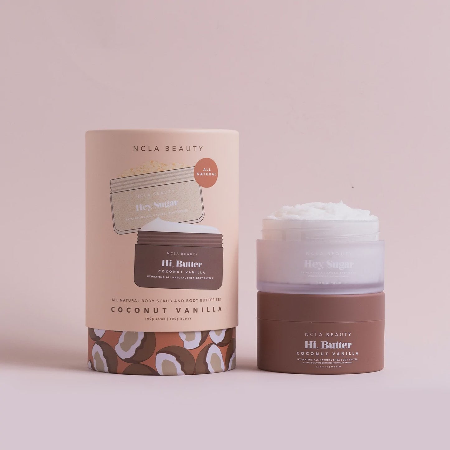 Coconut Vanilla Body Scrub + Body Butter gift set