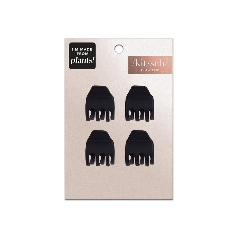 Eco-Friendly Mini Claw Clips 4pc set - Black