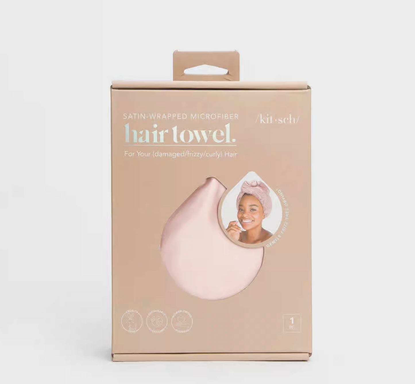 Satin-Wrapped Hair Towel (Two colors)