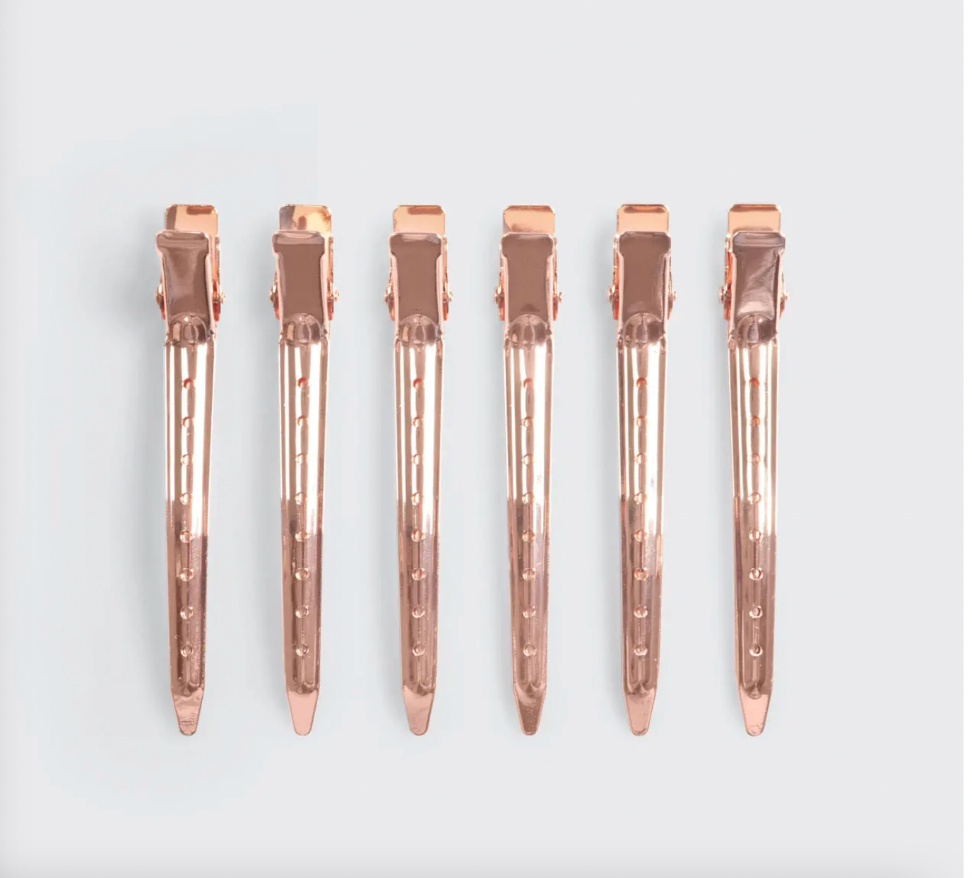Styling Hair Clips 6pc - Rose Gold