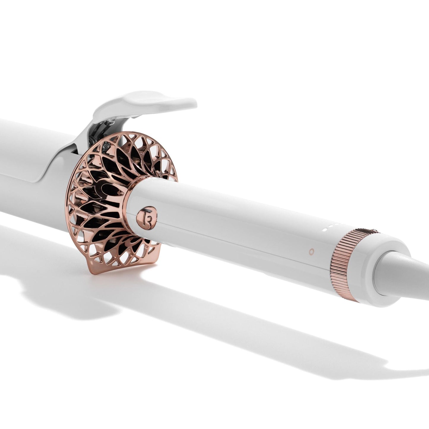 BodyWaver 1.75” Professional Ceramic Styling Iron for Waves and Volume (White & Rose Gold)