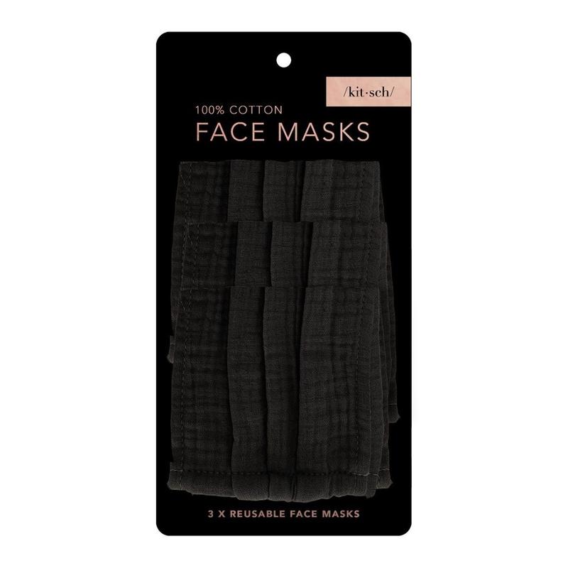 Black Face Mask 3pc Set