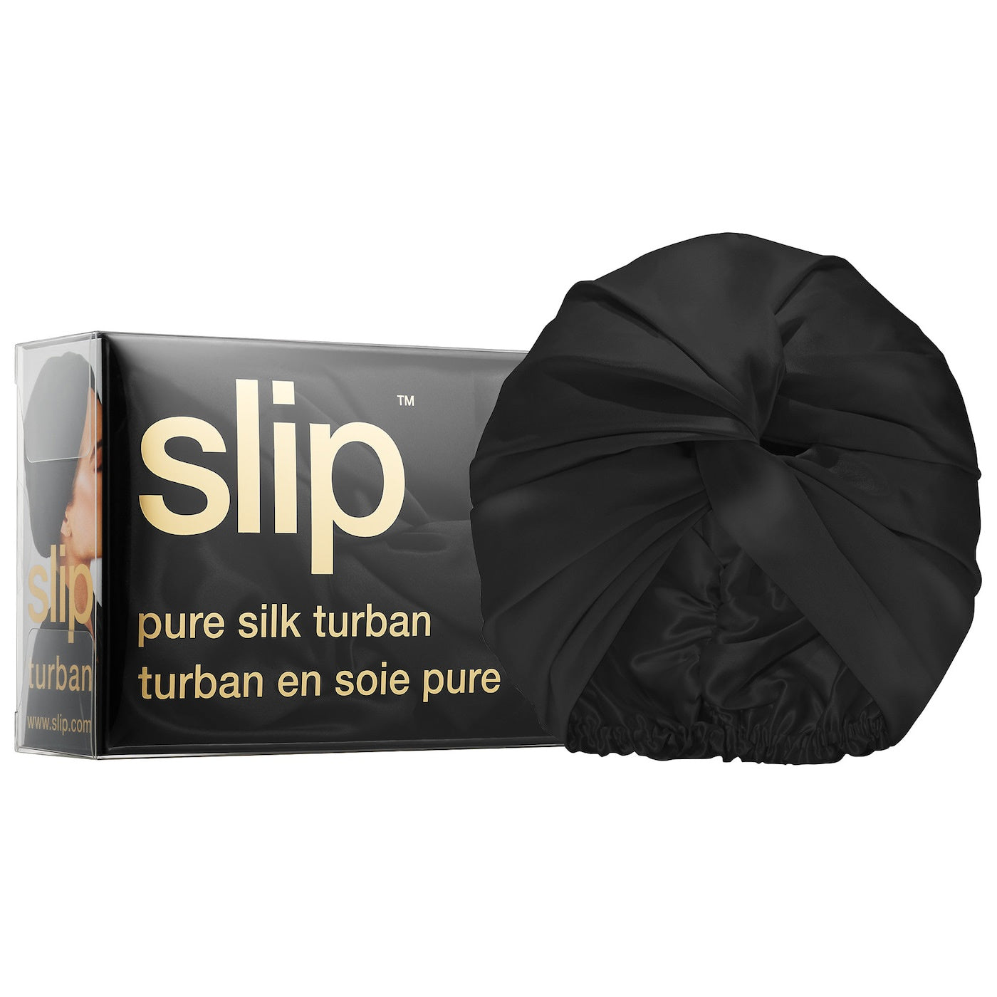 Pure Silk Turban - Black